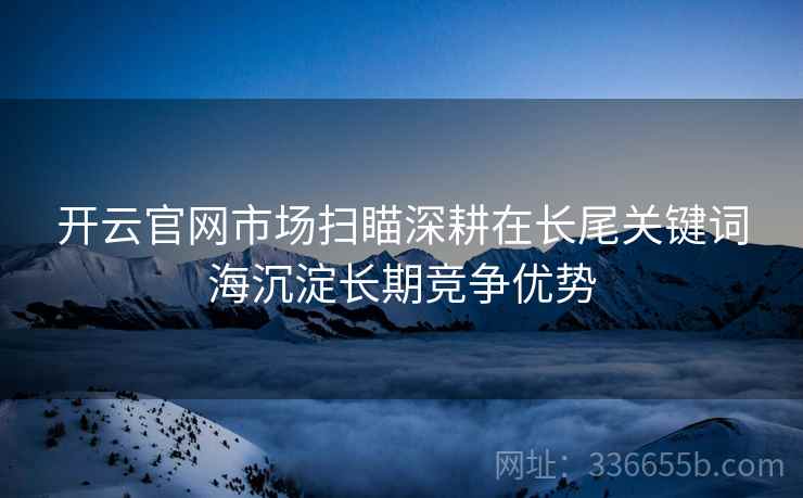 开云官网市场扫瞄深耕在长尾关键词海沉淀长期竞争优势