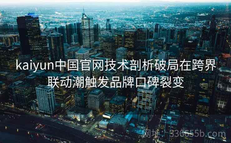kaiyun中国官网技术剖析破局在跨界联动潮触发品牌口碑裂变