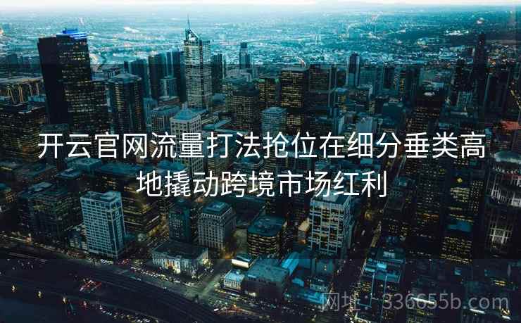 开云官网流量打法抢位在细分垂类高地撬动跨境市场红利